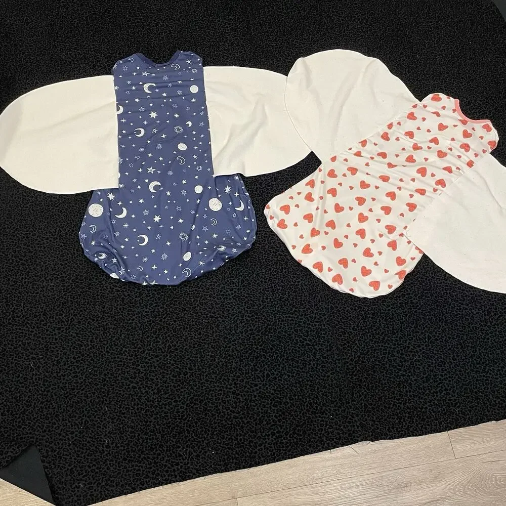 Baby Infant Sleep Sack Wrap Sleep Gown Lot of 4 Multicolor‎ Newborn 0-3M